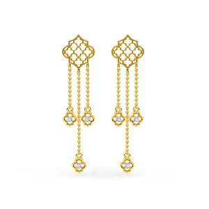 Premium Lotus Diamond Ear Ring